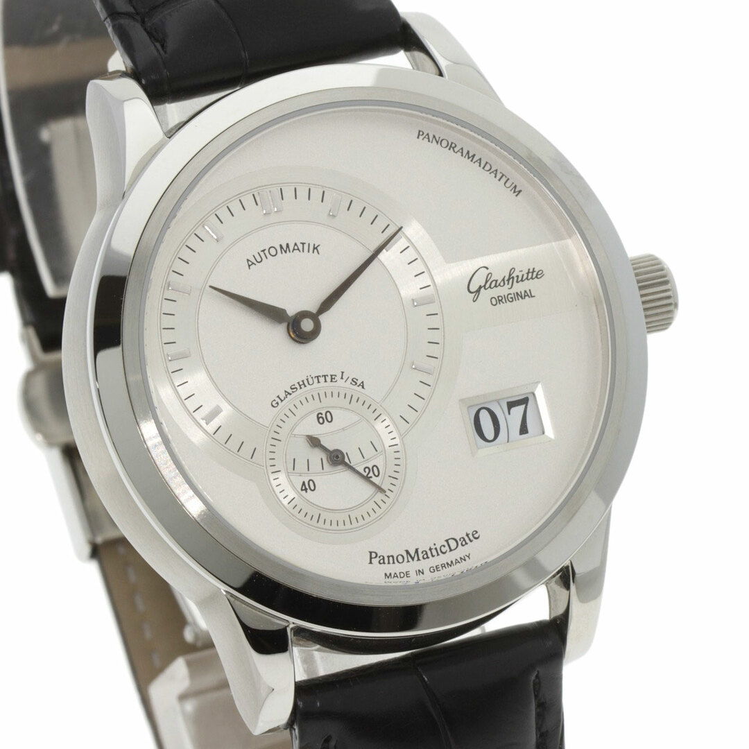 Glashutte Original(グラスヒュッテオリジナル)のGLASHUTTE ORIGINAL 90.01.02.02.04 パノマティック デイト  腕時計 SS アリゲーター メンズ メンズの時計(腕時計(アナログ))の商品写真