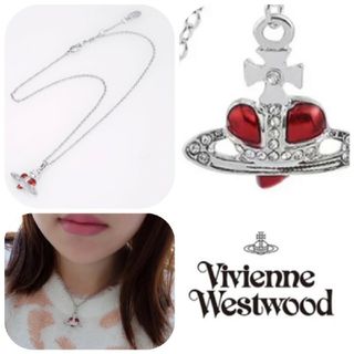 ヴィヴィアンウエストウッド(Vivienne Westwood)の新品　ヴィヴィアンウエスト　ハートネックレス　刻印あり　レッド❤(ネックレス)