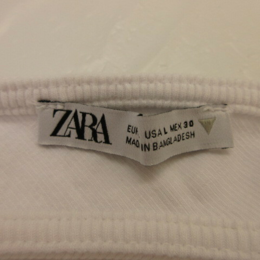 ZARA(ザラ)のザラ ZARA タンクトップ ワンショルダー ストレッチ 白 L *T81 レディースのトップス(タンクトップ)の商品写真