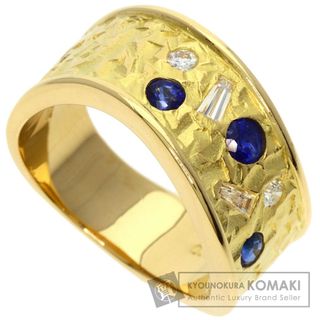 タサキ(TASAKI)のTASAKI サファイア ダイヤモンド リング・指輪 K18YG レディース(リング(指輪))