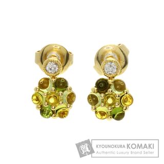 ミキモト(MIKIMOTO)のMIKIMOTO トルマリン ダイヤモンド  ピアス K18YG レディース(ピアス)