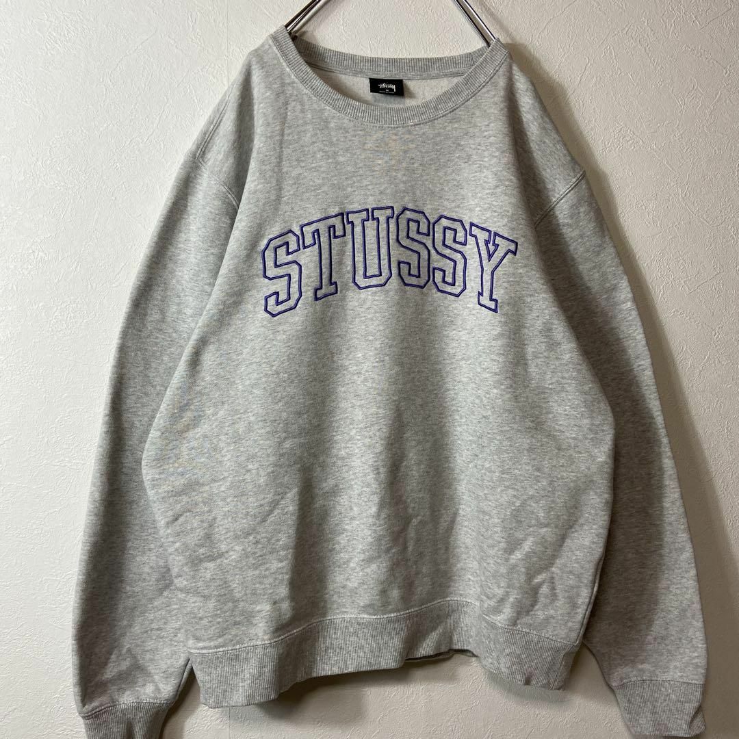 0848 STUSSY ステューシー アーチロゴ 刺繍 スウェット Mサイズ