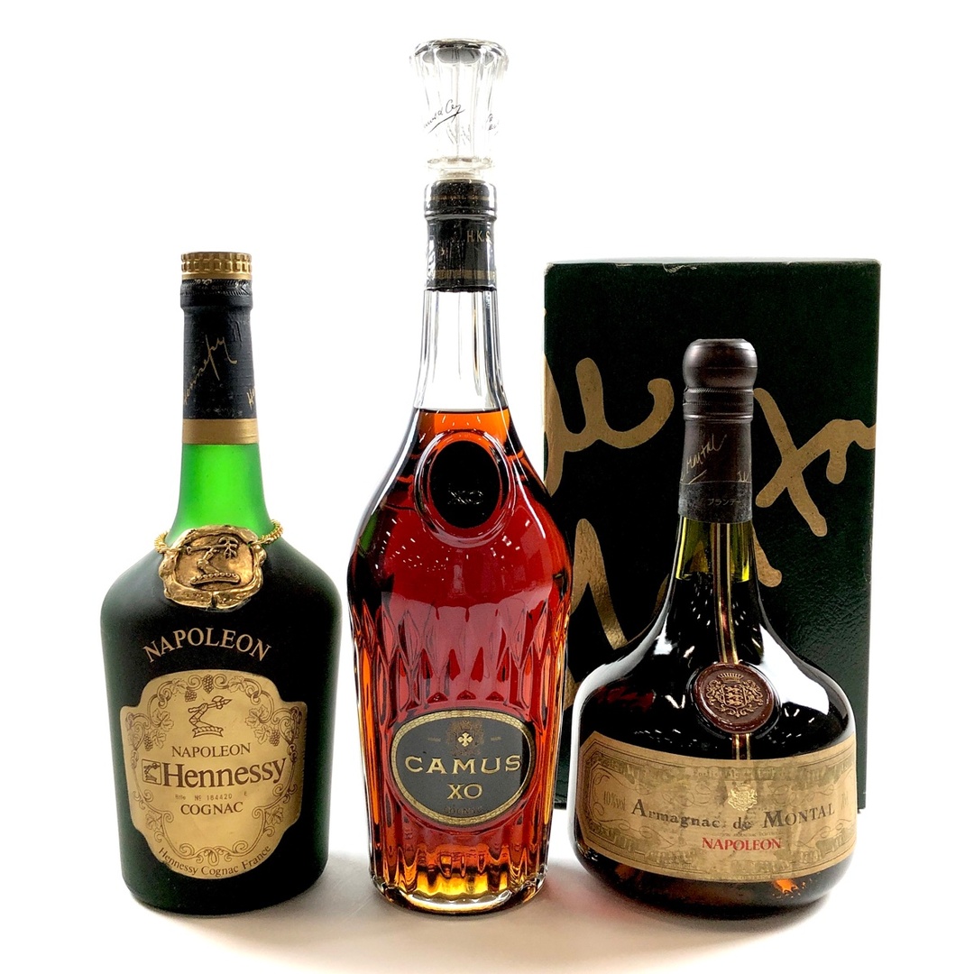 3本 Hennessy CAMUS Armagnac de MONTAL コニャック アルマニャック