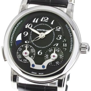 モンブラン(MONTBLANC)のモンブラン MONTBLANC 7018 マイスターシュティック GMT デイデイト 自動巻き メンズ 良品 _765057(腕時計(アナログ))