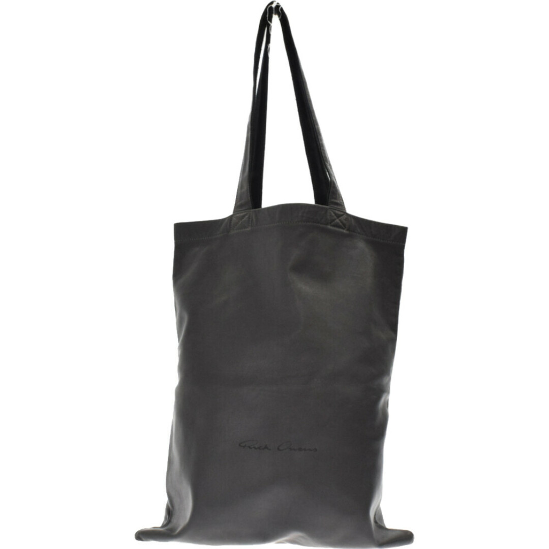 予約】 Rick Owens(リックオウエンス) SMALL SIGNATURE TOTE BAG スモール シグネチャーロゴ レザー トート バッグ  ブラック