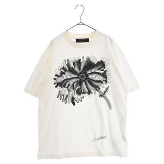 23SS XL ルイヴィトン YK草間彌生 コラボ Tシャツ 総柄 白 ロゴ 黒