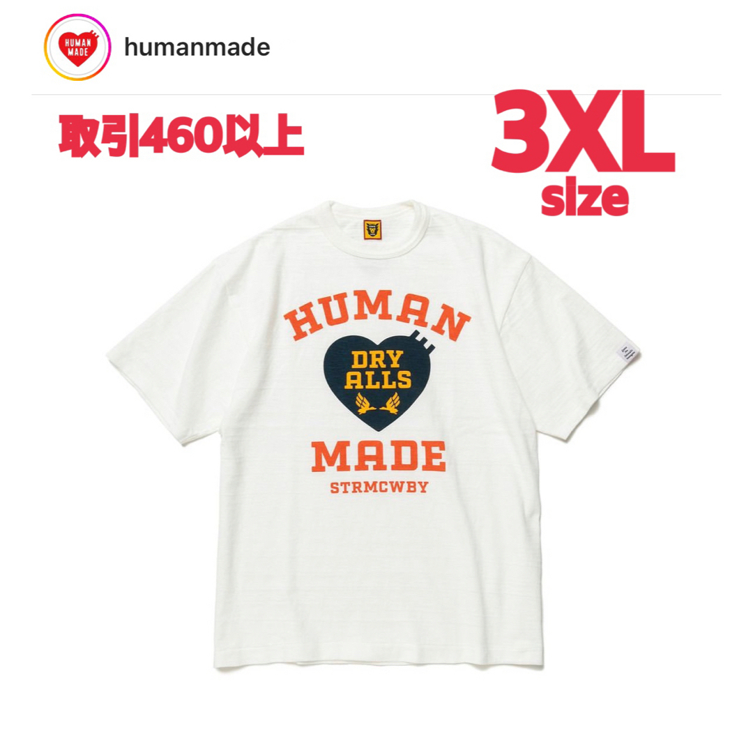 HUMAN MADE GRAPHIC HEART T-SHIRT #8 3XL100%COTTONCOLOR