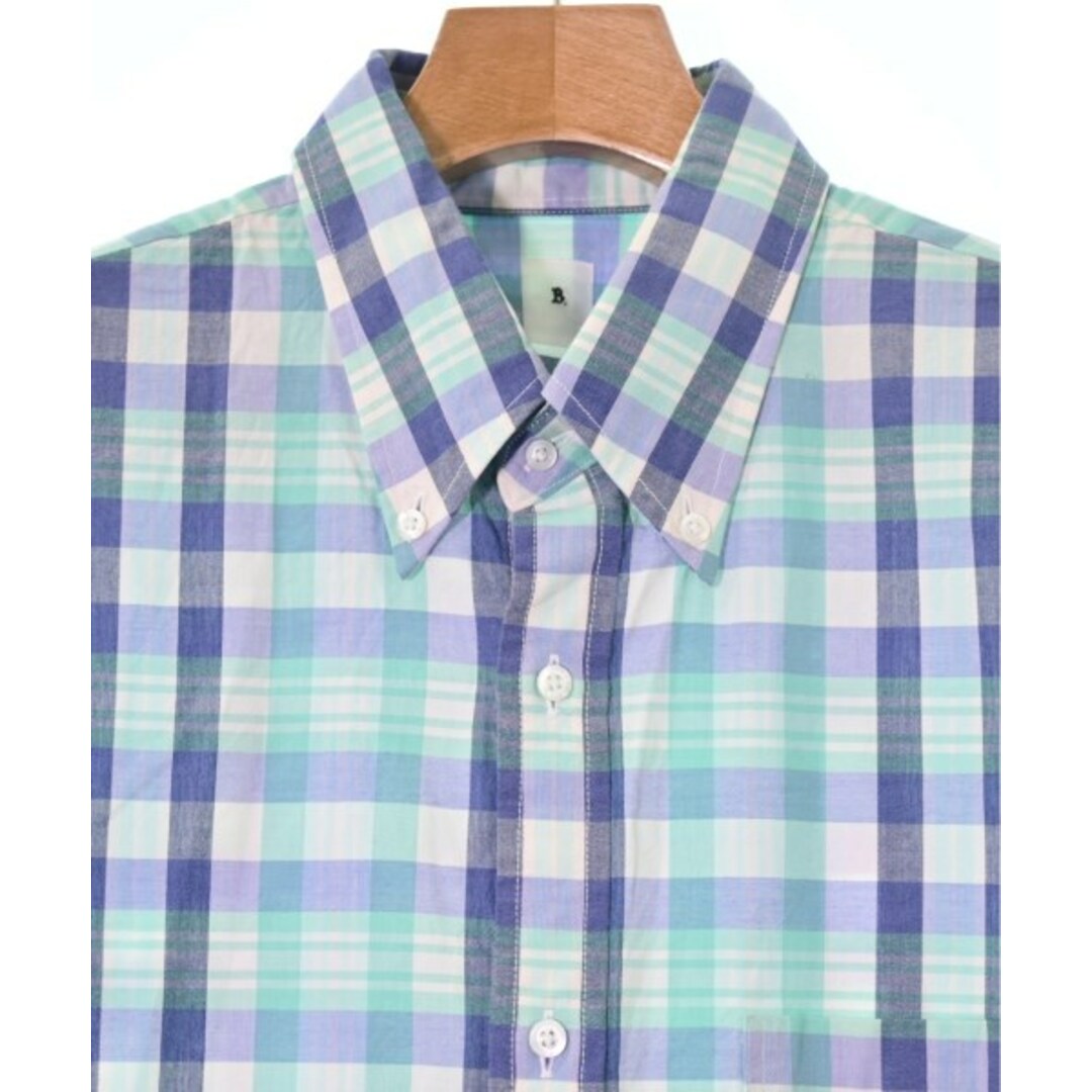 EDIFICE(エディフィス)のEDIFICE カジュアルシャツ 1(S位) 緑x紫x白等(チェック) 【古着】【中古】 メンズのトップス(シャツ)の商品写真