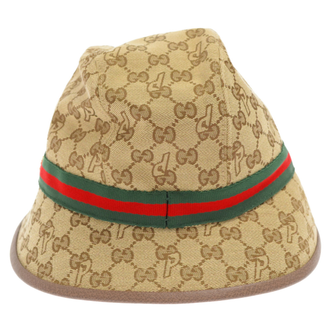 Gucci(グッチ)のGUCCI グッチ ×PALACE グッチ パレス GGキャンバス ロゴ ハット 帽子 726133 4HAUZ ベージュ メンズの帽子(ハット)の商品写真