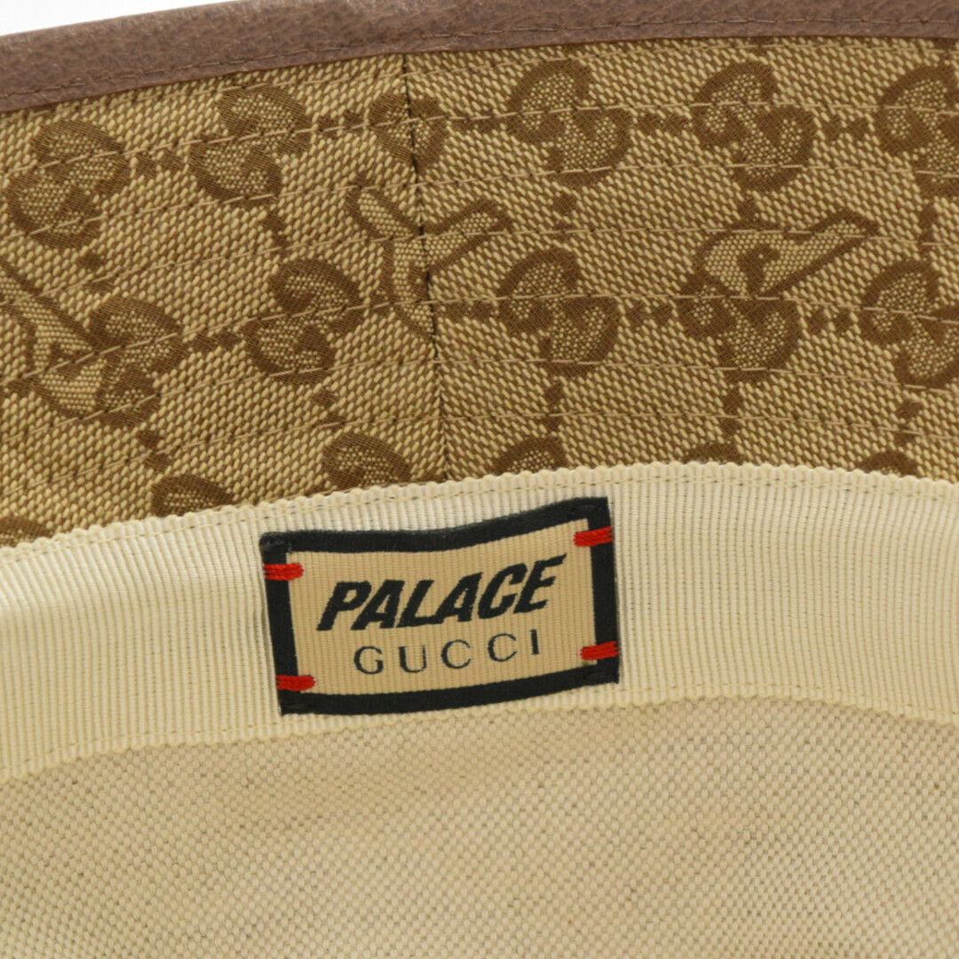Gucci(グッチ)のGUCCI グッチ ×PALACE グッチ パレス GGキャンバス ロゴ ハット 帽子 726133 4HAUZ ベージュ メンズの帽子(ハット)の商品写真