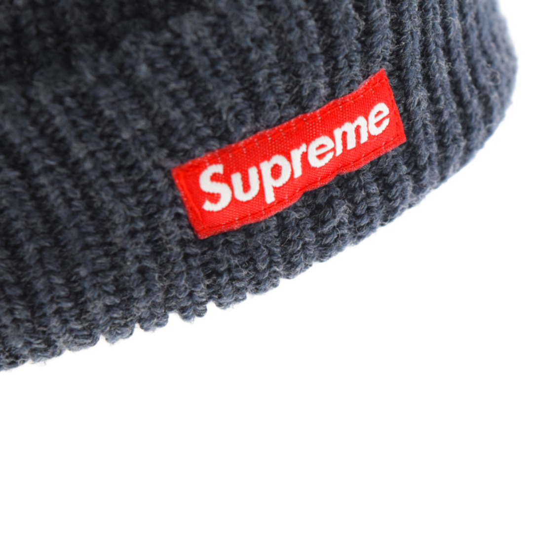 SUPREME シュプリーム 17SS OVERDYED RIBBED SMALL BOX LOGO BEANIE スモールボックスロゴ ビーニー  ニット帽 帽子 ネイビー