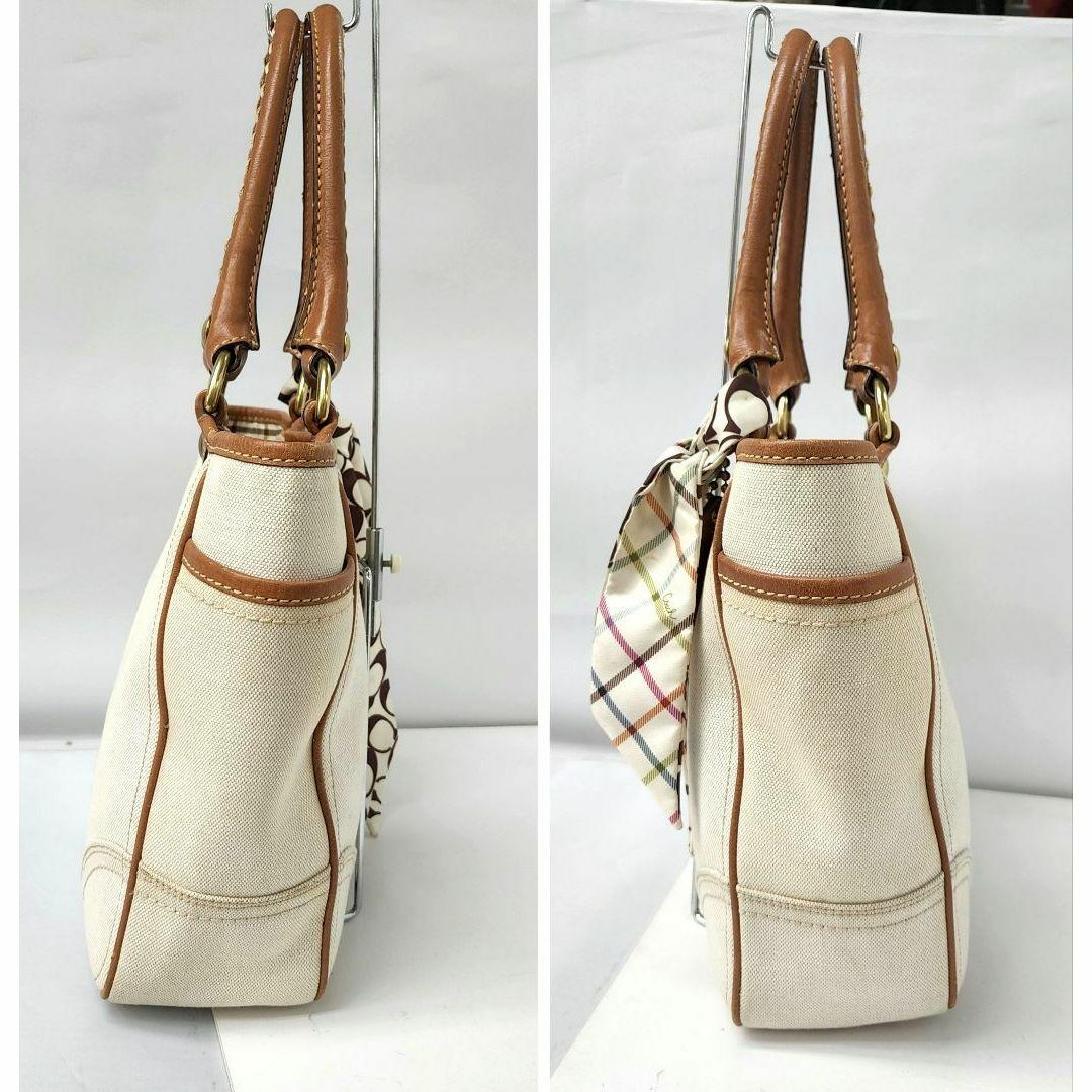 COACH(コーチ)のコーチ　 ヘリテージストライプ 　キャンバス　トートバッグ レディースのバッグ(トートバッグ)の商品写真