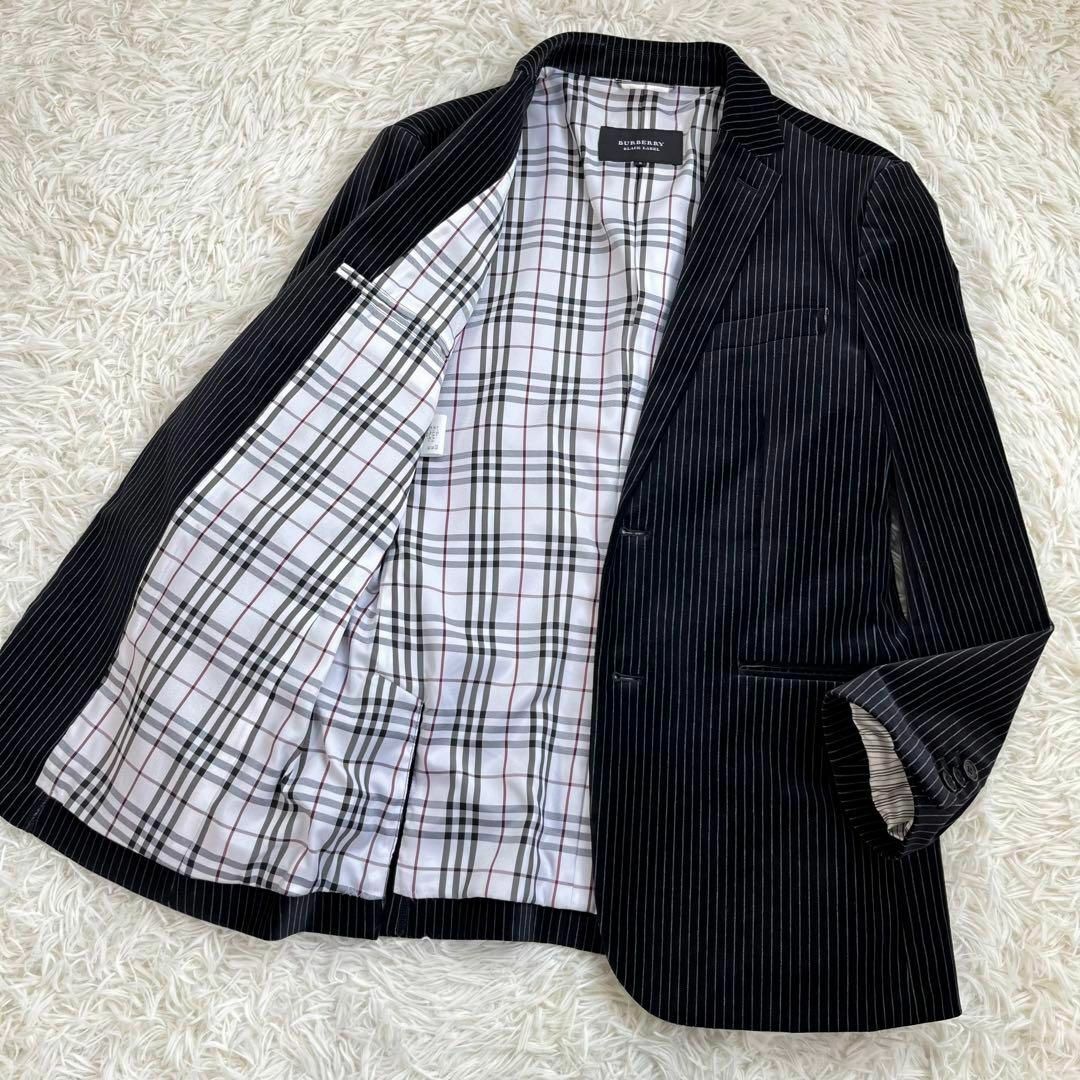 BURBERRY BLACK LABEL(バーバリーブラックレーベル)の【極美品】バーバリーブラックレーベル　テーラード ジャケット　ベロア　チェック柄 メンズのジャケット/アウター(テーラードジャケット)の商品写真