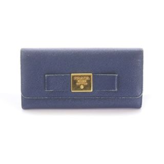 7☆ PRADA✨長財布✨ベージュ✨ゴールド✨プラダ✨レザー✨スナップボタン