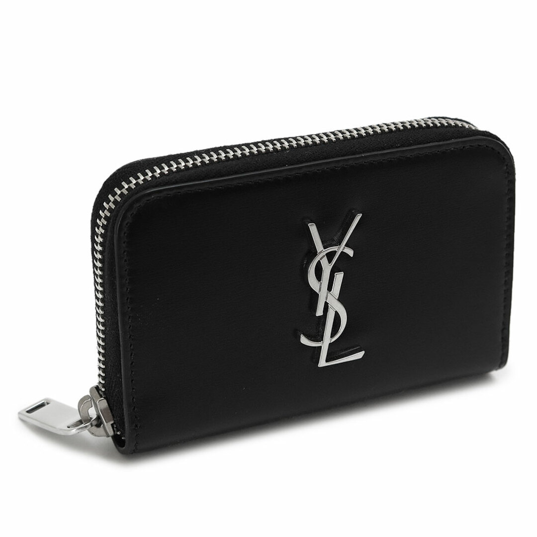 Saint Laurent(サンローラン)のサンローラン コインケース 535411 0SX0E 1000 カサンドラ 小銭入れ カードケース 財布 YSLロゴ モノグラム レザー ブラック 黒 SAINT LAURENT メンズのファッション小物(コインケース/小銭入れ)の商品写真