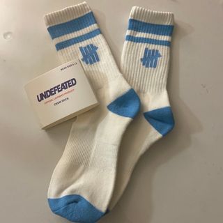 アンディフィーテッド(UNDEFEATED)のundefeated 靴下 ソックス　青　1足分　フリーサイズ(ソックス)