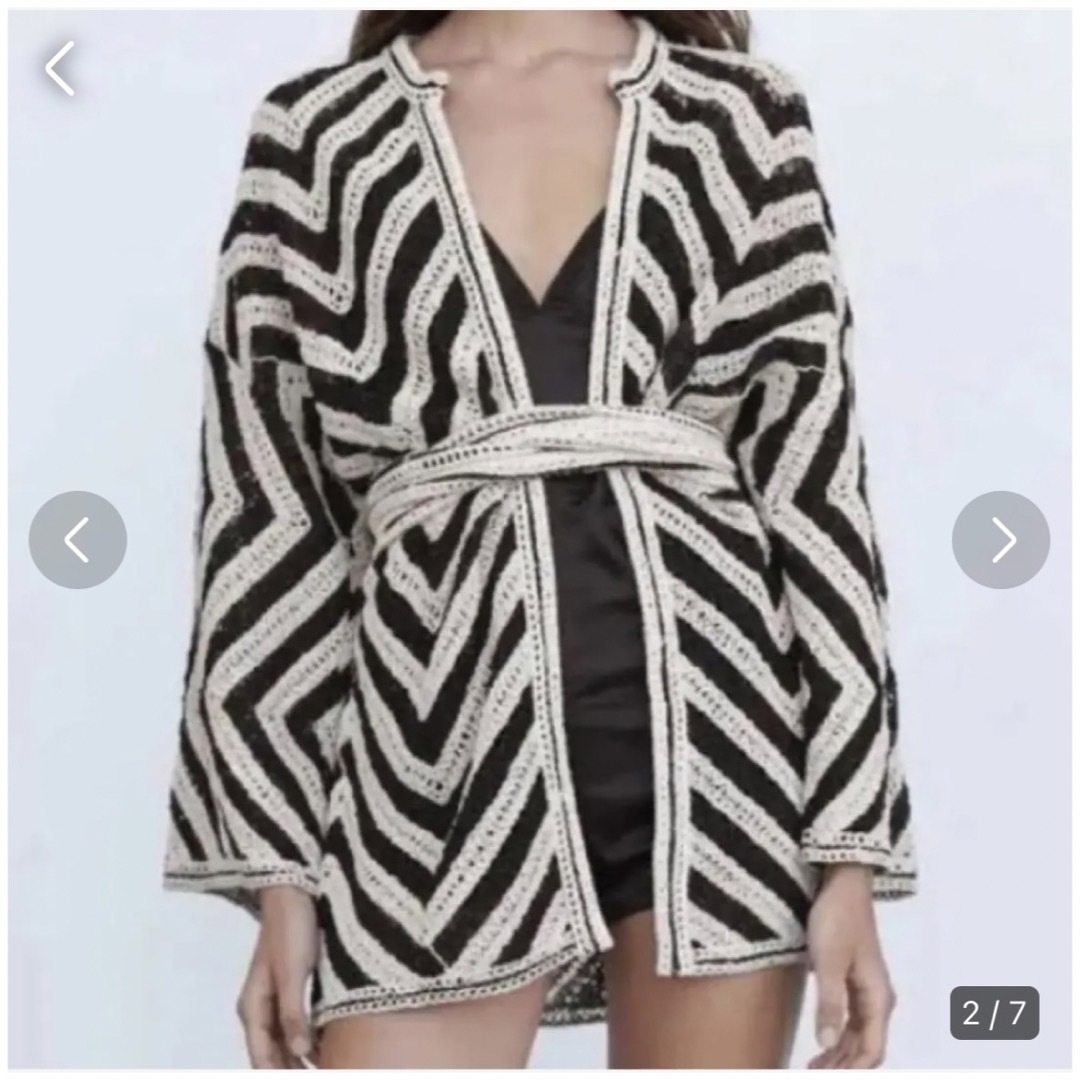ZARA - 超美品⭐︎ZARA クロシェキモノジャケットの通販 by