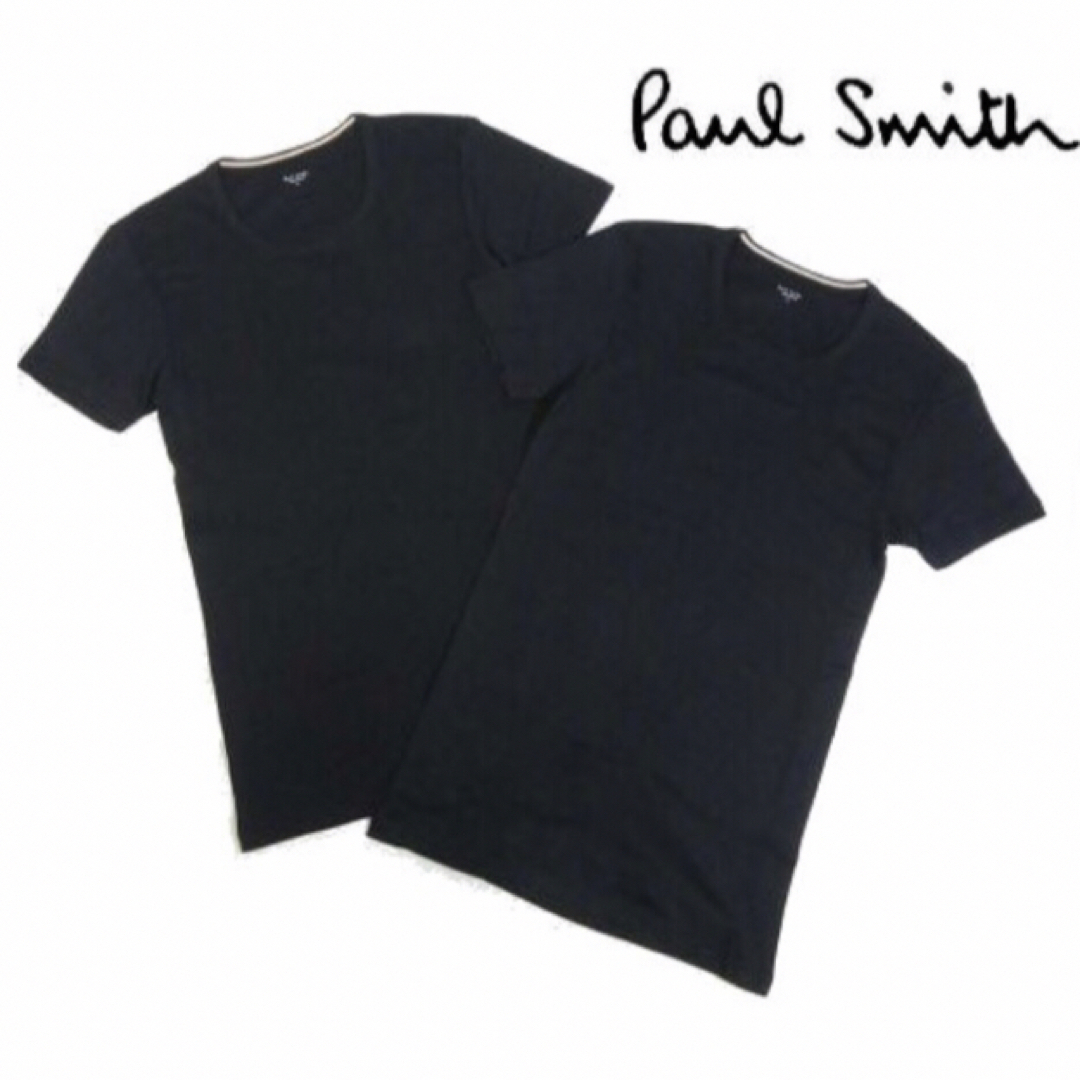 Paul Smith(ポールスミス)の【ポールスミス/Paul Smith】クルーネックインナーTシャツ・黒LL×2枚 メンズのトップス(Tシャツ/カットソー(半袖/袖なし))の商品写真