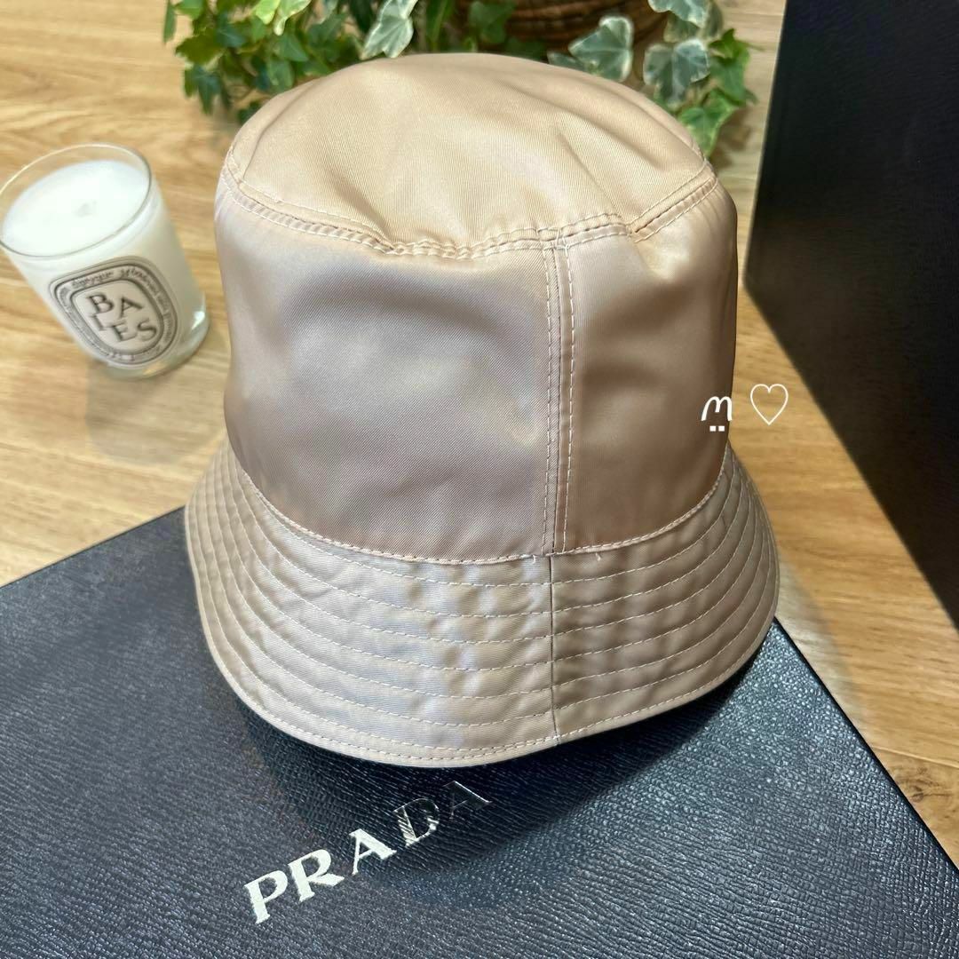 PRADA　プラダ　バケットハット　バケハ　ブラック　M　ナイロン　帽子