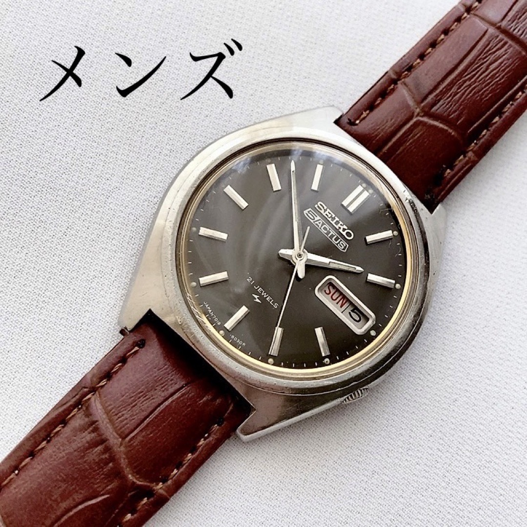 SEIKO5　ACTUS 21石　メンズ自動巻式腕時計　稼動品 | フリマアプリ ラクマ