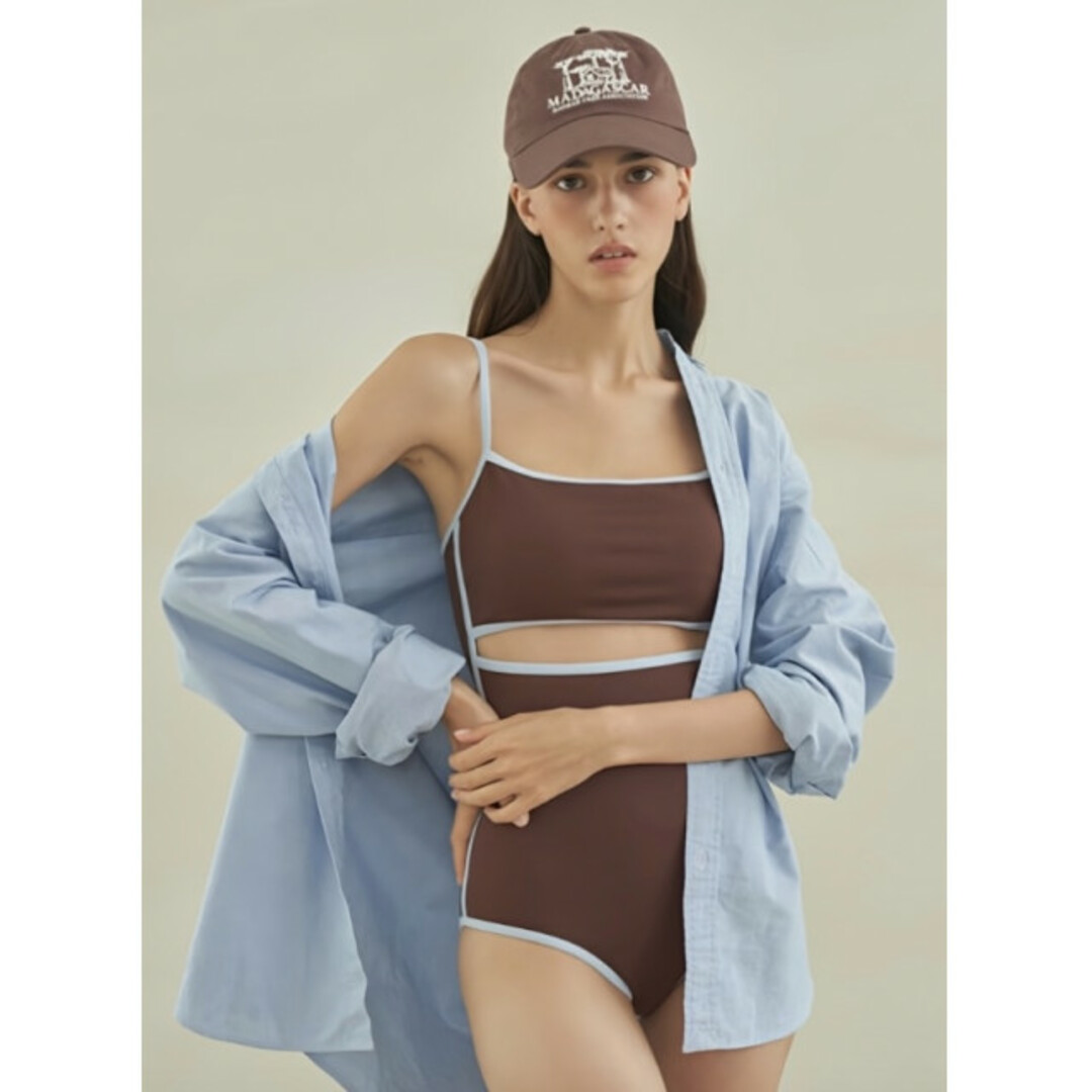 パイピング ワンピース スイムウェア L ブラウン ブルー 新品未使用 美 ... パイピング ワンピース スイムウェア L ブラウン ブルー 新品未使用 美品