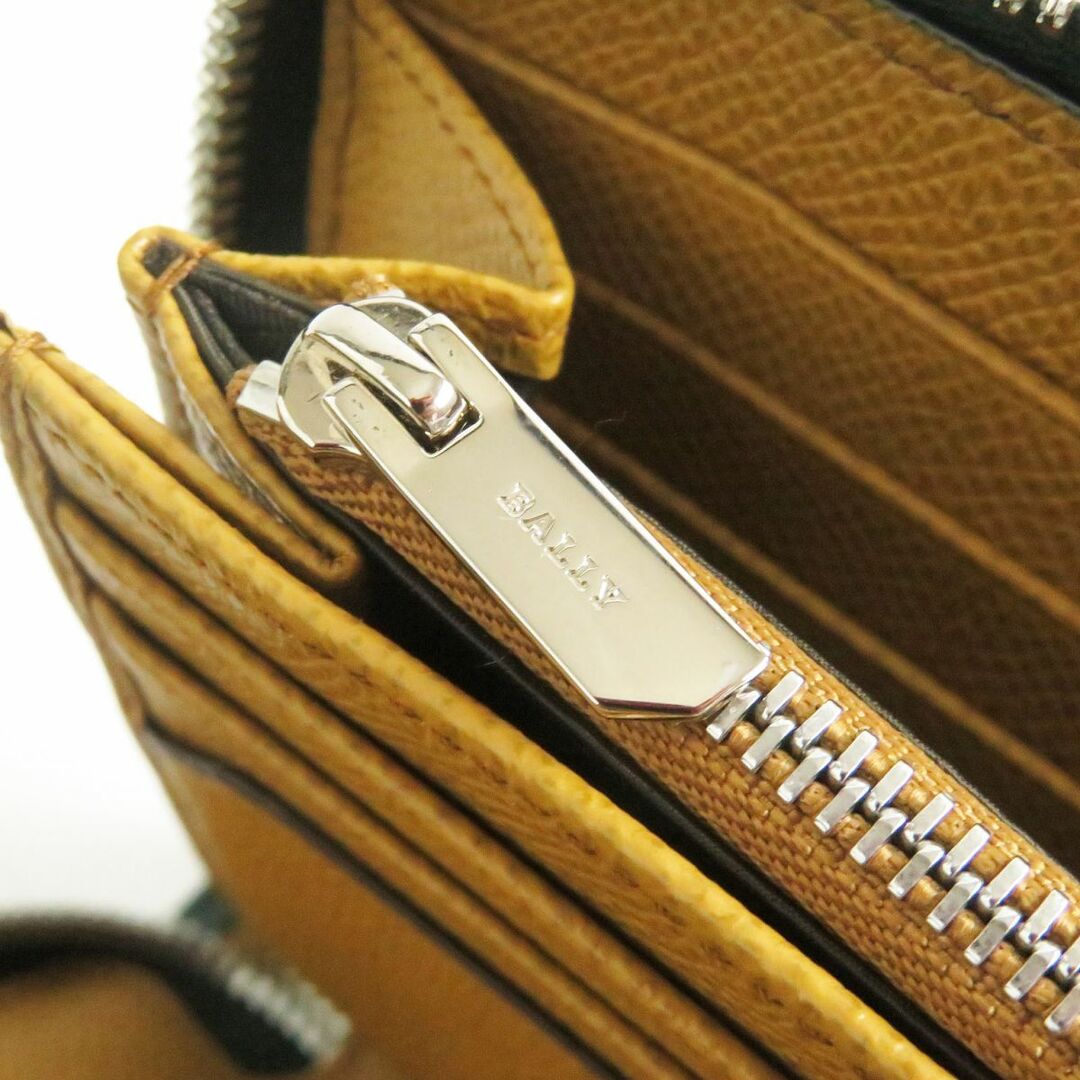 極美品□BALLY/バリー エンブレムロゴパッチ ラウンドファスナー