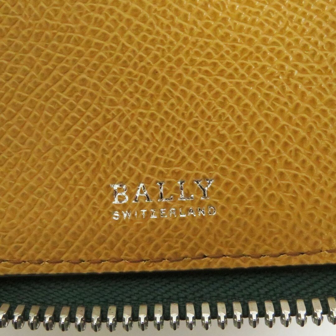 極美品□BALLY/バリー エンブレムロゴパッチ ラウンドファスナー