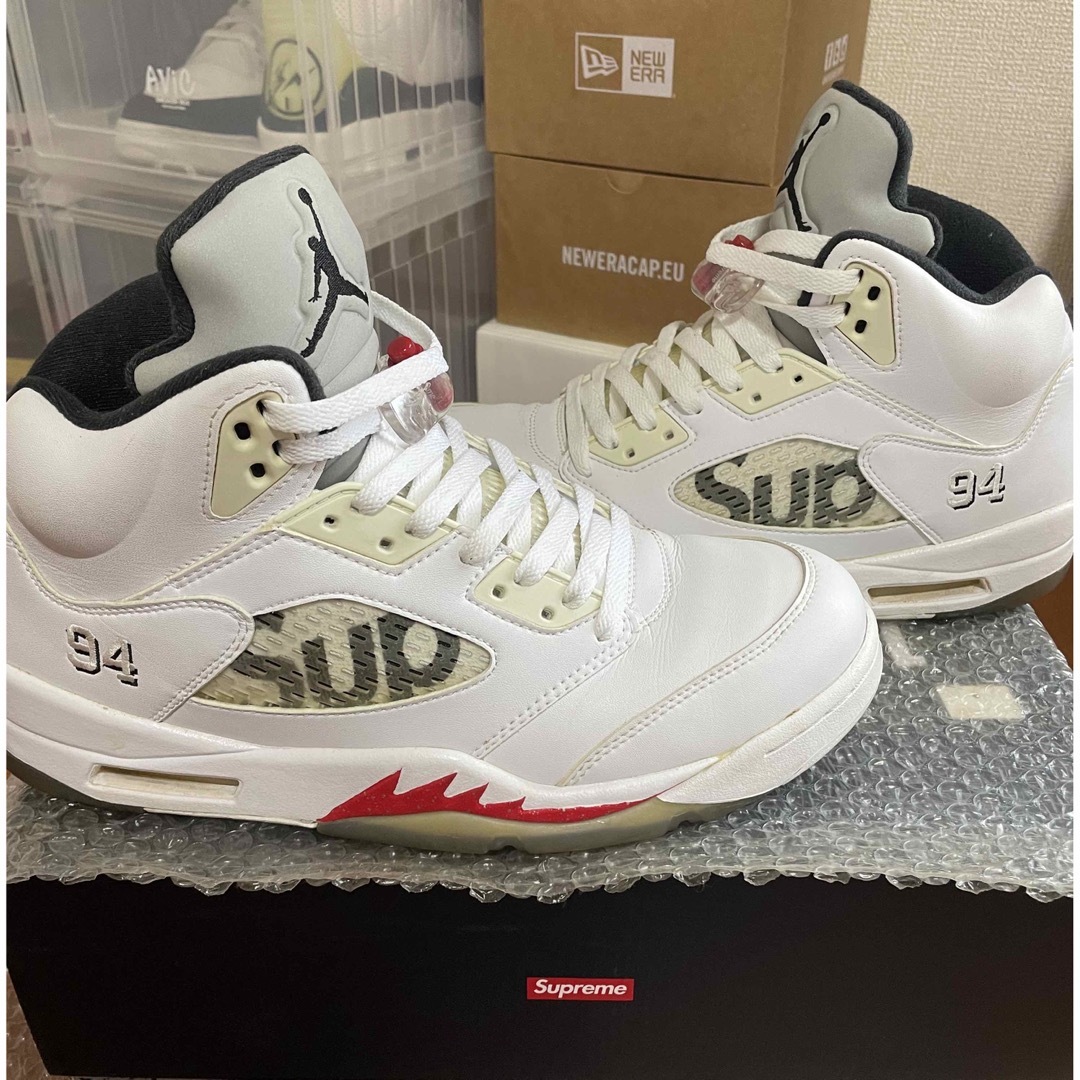 NIKE(ナイキ)のair jordan5 supreme US10.5 美USED メンズの靴/シューズ(スニーカー)の商品写真