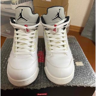 ナイキ(NIKE)のair jordan5 supreme US10.5 美USED(スニーカー)