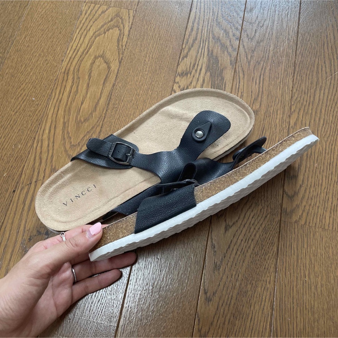 値下【新品】Vincci 日本未入荷 Birkenstock風 フラットサンダル レディースの靴/シューズ(サンダル)の商品写真