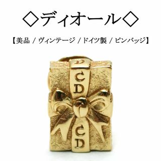 クリスチャンディオール(Christian Dior)の【ヴィンテージ / 美品】◇ディオール◇ CDロゴ リボンモチーフ ピンバッジ(ブローチ/コサージュ)