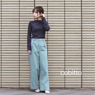 小柄向けブランド　cobitto コビット ワイドチノストレート　小さいサイズ(カジュアルパンツ)