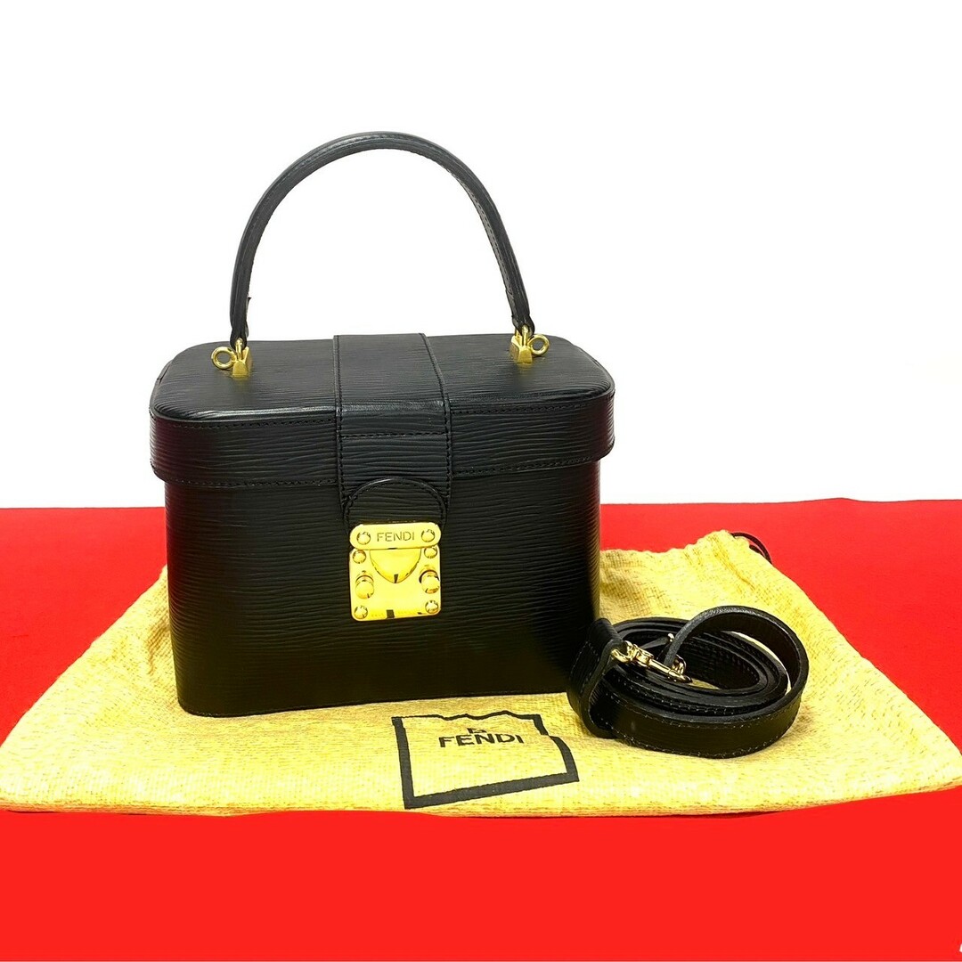 FENDI - 極 美品 FENDI フェンディ ヴィンテージ ロゴ 金具 バニティ