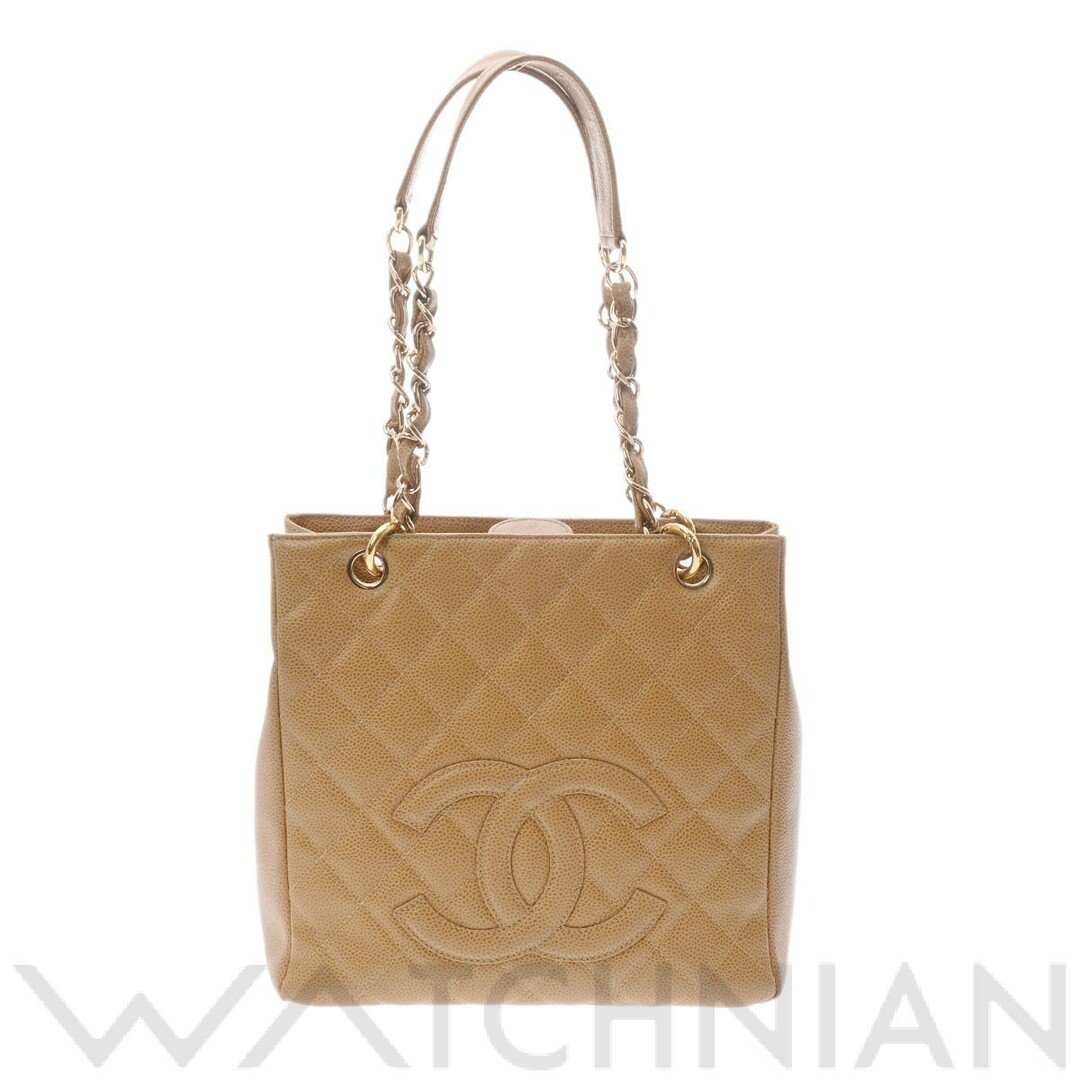 CHANEL(シャネル)の中古 シャネル CHANEL A20994 8番台 レディース トートバッグ マトラッセ ベージュ /ゴールド金具 キャビアスキン レディースのバッグ(トートバッグ)の商品写真