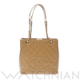 シャネル(CHANEL)の中古 シャネル CHANEL A20994 8番台 レディース トートバッグ マトラッセ ベージュ /ゴールド金具 キャビアスキン(トートバッグ)