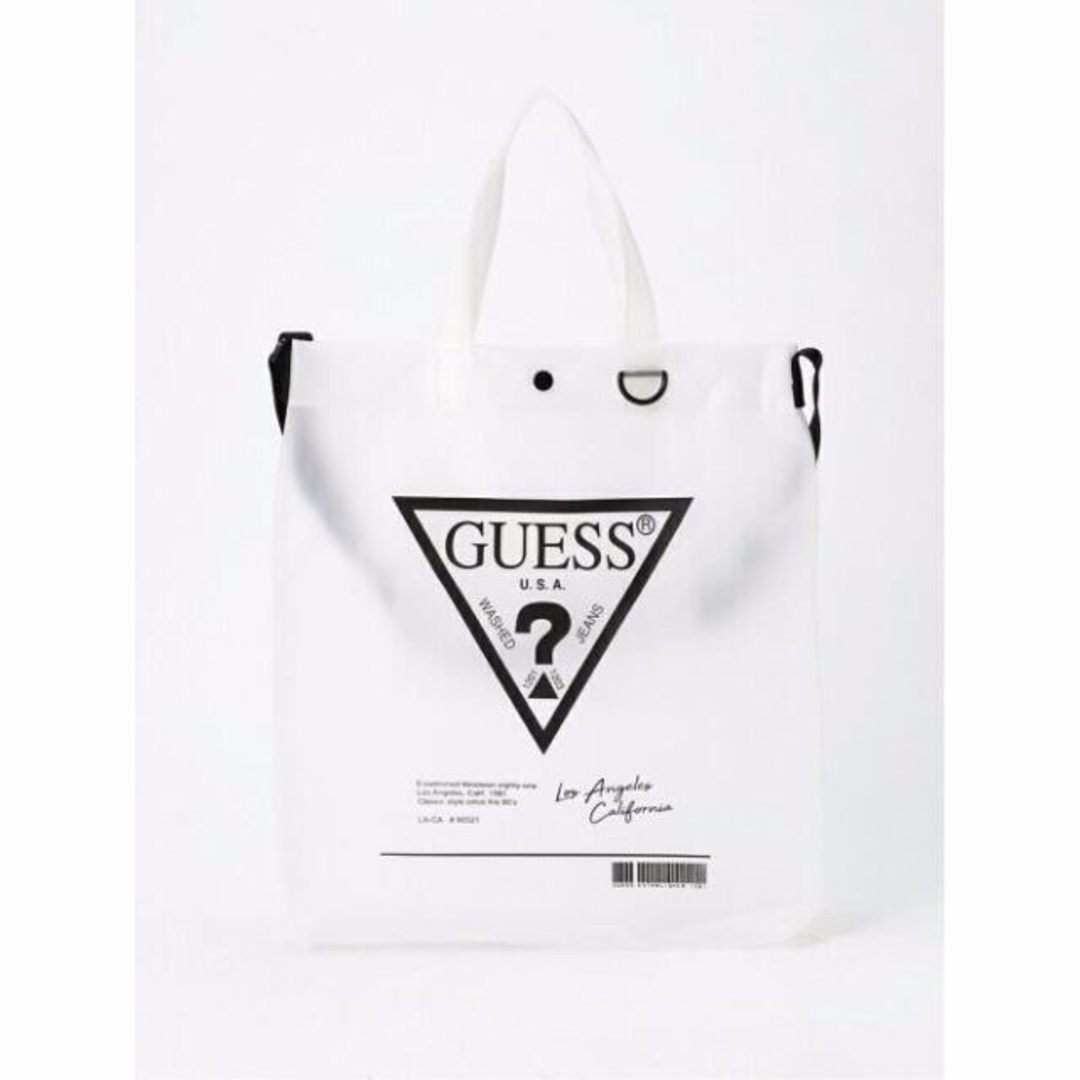 GUESS(ゲス)の新品！GUESS（ゲス）★ 2WAY 　クリアトートバッグ　オレンジ メンズのバッグ(トートバッグ)の商品写真