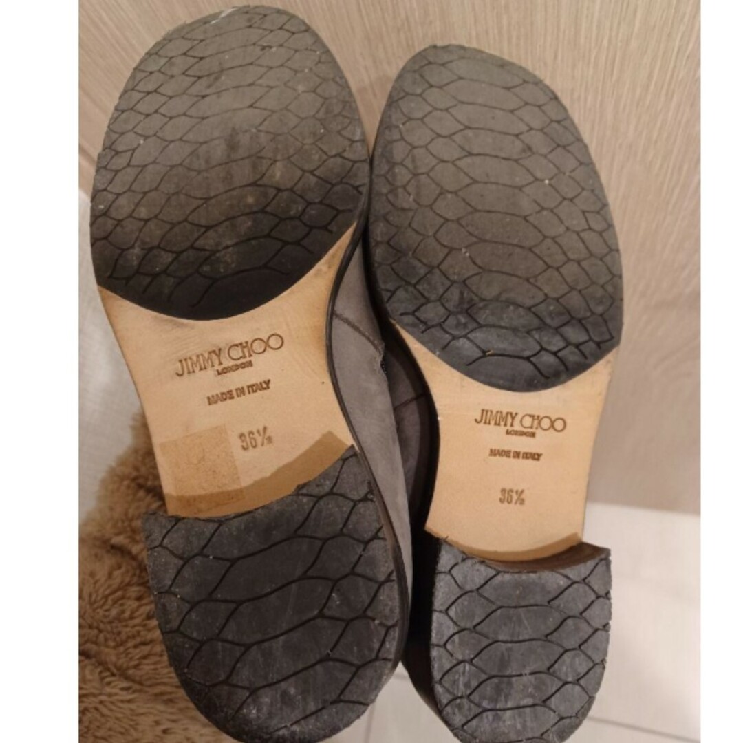 Jimmy Choo ニーハイロングブーツ グレー  36.5 23.5cm