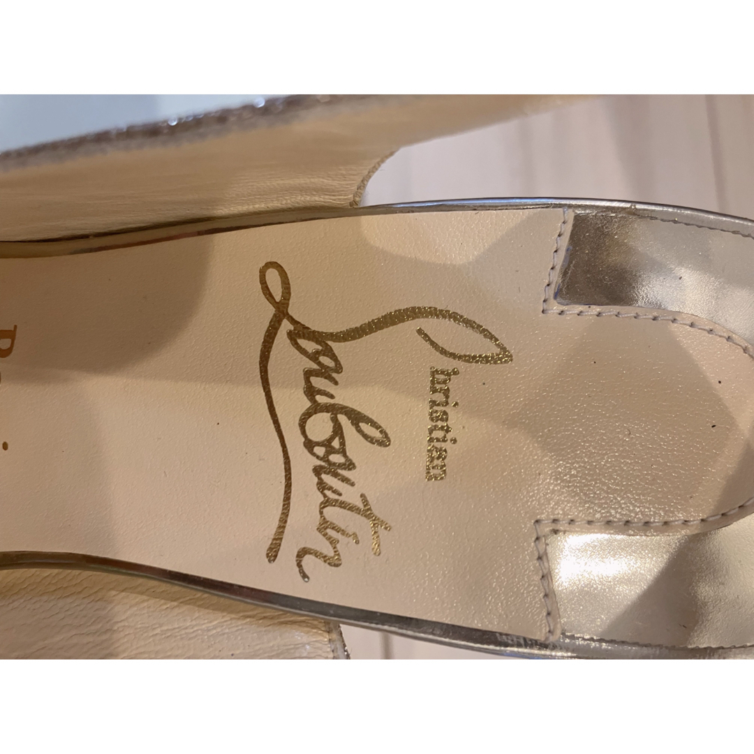 Christian Louboutin(クリスチャンルブタン)の新品未使用 ルブタン ラメ グリッター ウェッジサンダル レディースの靴/シューズ(サンダル)の商品写真