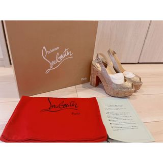 クリスチャンルブタン(Christian Louboutin)の新品未使用 ルブタン ラメ グリッター ウェッジサンダル(サンダル)