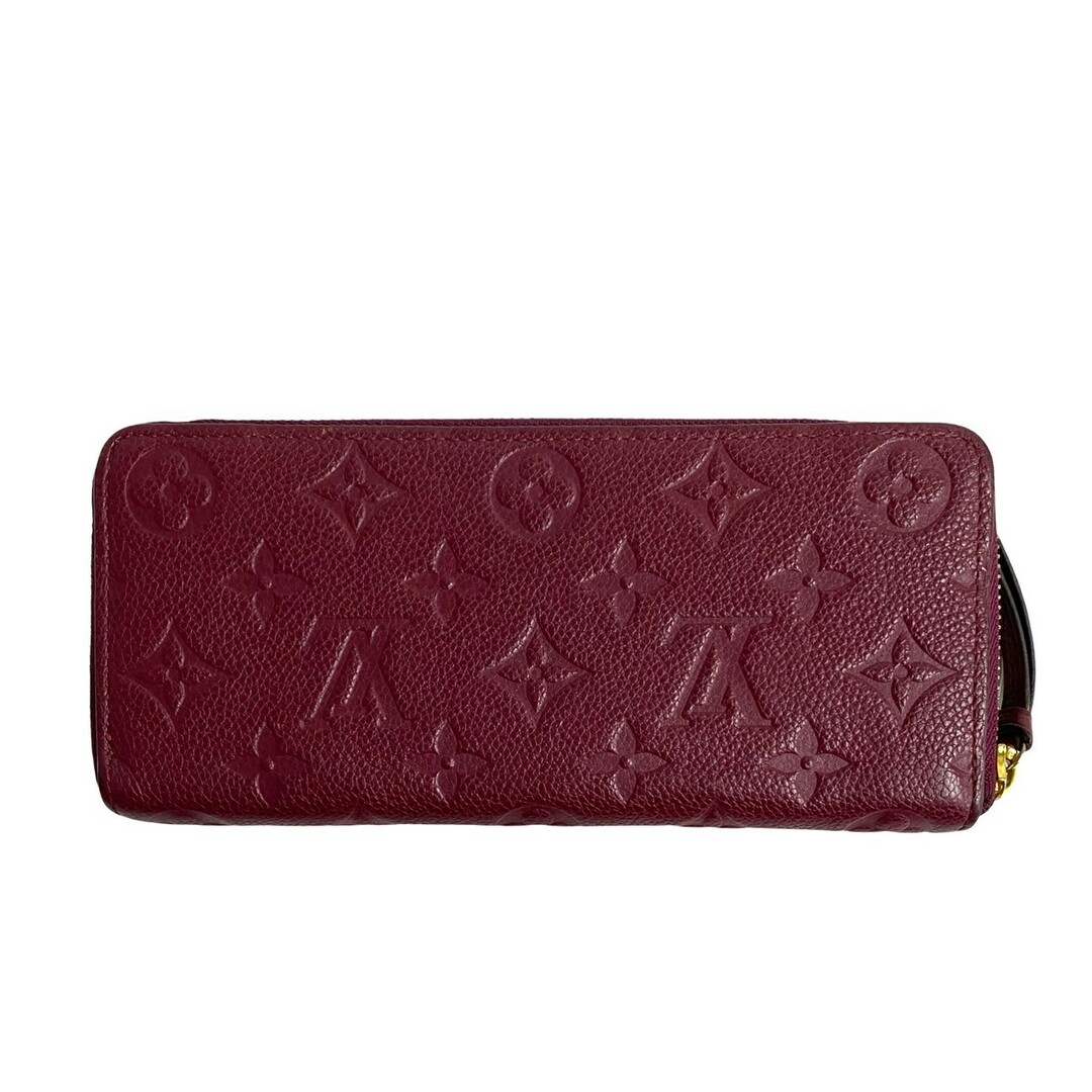 極 美品 LOUIS VUITTON ルイヴィトン ポルトフォイユ クレマンス モノグラム アンプラント レザー 本革 ラウンドジップ 長財布  28307