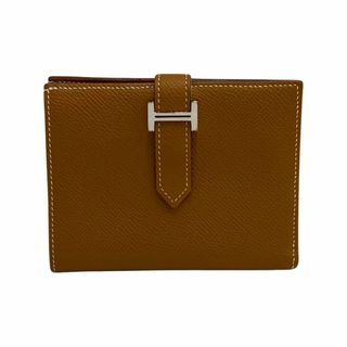 エルメス(Hermes)の未使用保管品 希少品 Y刻印 HERMES エルメス ベアン コンパクト ヴォーエプソン レザー 本革 二つ折り 財布 ウォレット ブラウン 28030(財布)