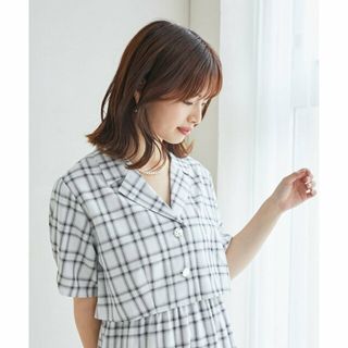 マジェスティックレゴン(MAJESTIC LEGON)の【オフ/柄】ショートシャツジャケット(シャツ/ブラウス(長袖/七分))