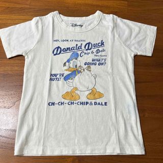 グローバルワーク(GLOBAL WORK)の【ディズニー】ドナルド＆チーデーTシャツ　130cm(Tシャツ/カットソー)