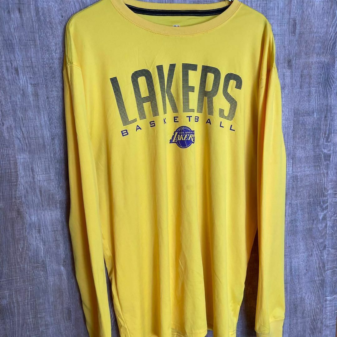 NBA ロサンゼルス・レイカーズ　ロンT ゲームシャツ　イエロー　XL 3