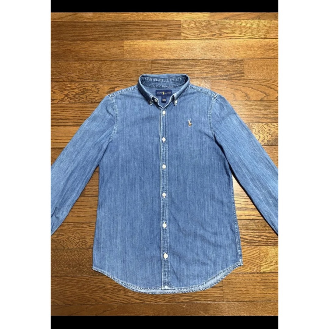 Ralph Lauren(ラルフローレン)のラルフローレン デニム シャツ ボタンダウン XS   NO1435 レディースのトップス(シャツ/ブラウス(長袖/七分))の商品写真