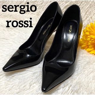 セルジオロッシ(Sergio Rossi)の【極美品】sergio rossi パンプス 本革 ハイヒール 高級感(ハイヒール/パンプス)