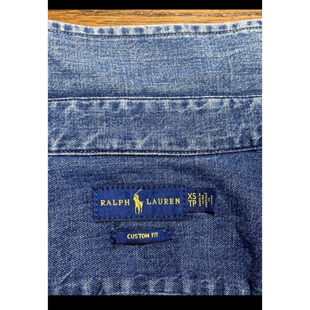 Ralph Lauren(ラルフローレン)の【大人気】 ラルフローレン デニムシャツ ボタンダウン XS    NO1437 レディースのトップス(シャツ/ブラウス(長袖/七分))の商品写真