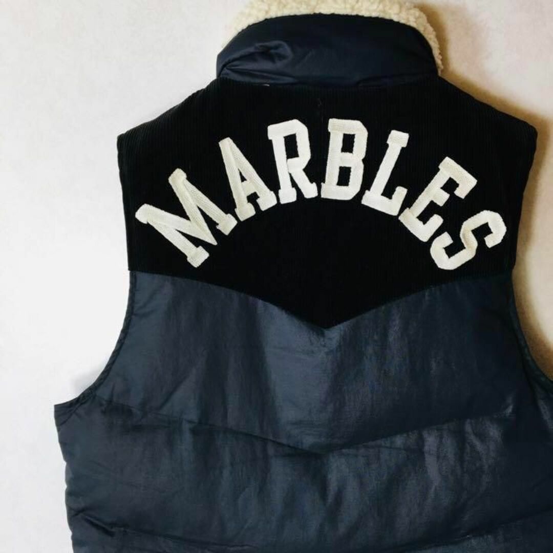 MARBLES - 【キムタク着用モデル】マーブルズ ボアダウンベスト 刺繍