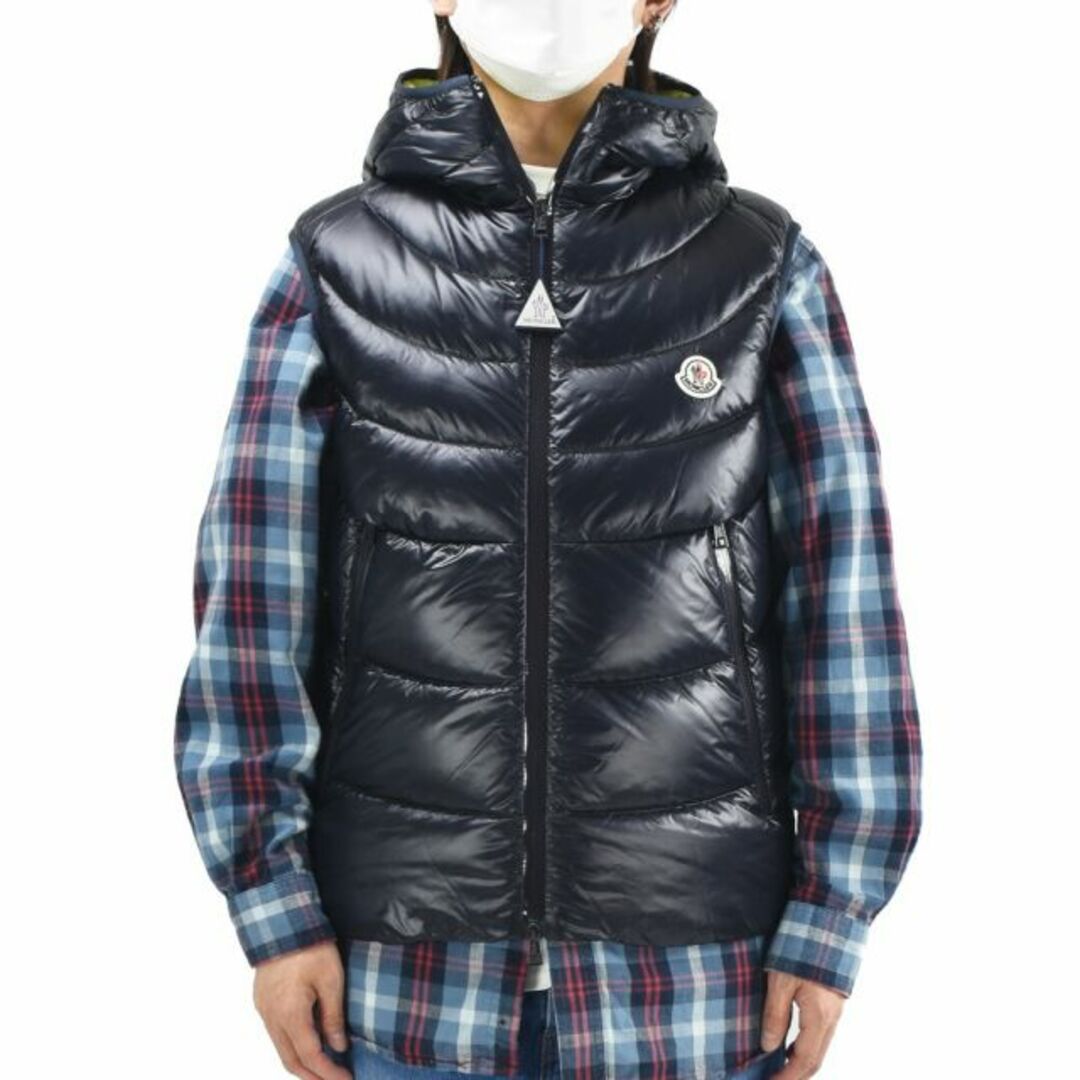 正規品USED MONCLER ダウンベスト　ネイビー　SIZE 1