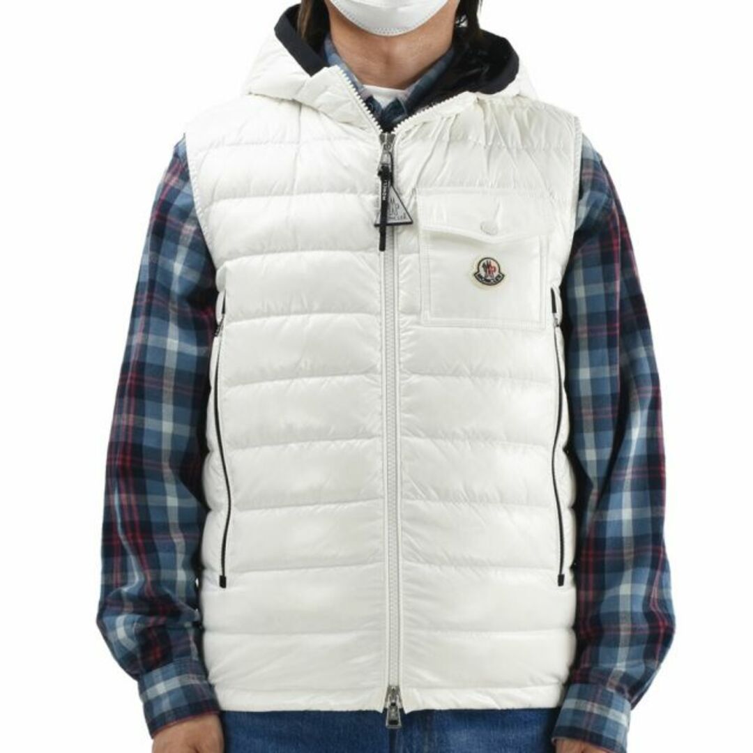 【WHITE】モンクレール MONCLER ダウンベスト メンズ ジレ ダウンジャケット ダウンジレ ナイロンジャケット ホワイト 白 RAGOT GILET【送料無料】